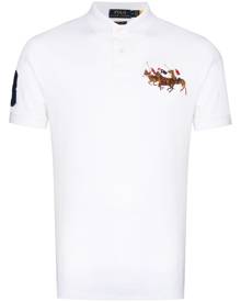 Polo Ralph Lauren Triple-Pony embroidered cotton polo shirt - White