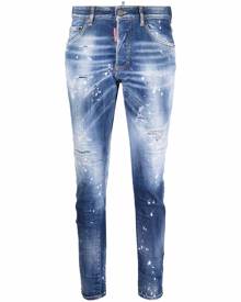 Dsquared2 acid wash cropped jeans - Blue