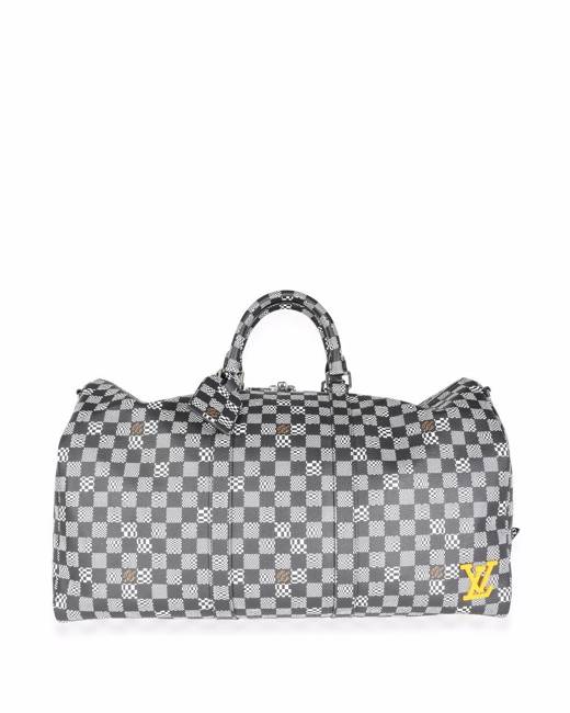 Travel Bags Louis Vuitton Black Damier GeanteEole 50 Rolling Duffle Bag 5lv91, Women's, Size: One Size