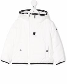Moncler Enfant zipped hooded jacket - White
