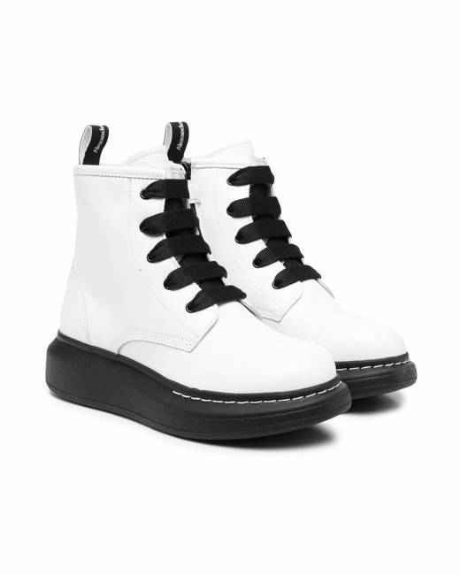 biker boots white