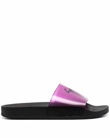 Giuseppe Zanotti logo embellished slides - Black