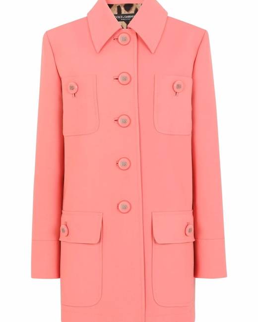 【VIP価格】DOLCE & GABBANA Elegant Pink Wool-Cashmere Coat Dolce & Gabbana Elegant Pink Wool-Cashmere Women's Coat