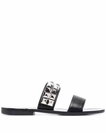 Philipp Plein pyramid-stud flat sandals - Black