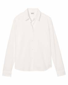 KHAITE The Argo cotton poplin shirt - White