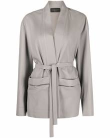 Fabiana Filippi perforated leather jacket - Grey