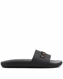 Lanvin embroidered-logo slides - Black