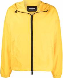 Dsquared2 logo zipped hooded jacket - Yellow