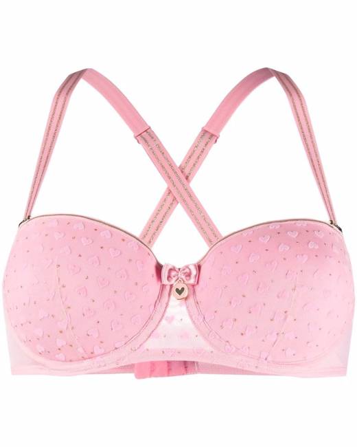 Maison Close sheer balconette bra - Pink