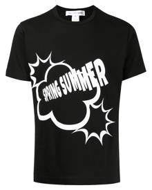 Comme Des Garçons Shirt slogan-print cotton T-shirt - Black