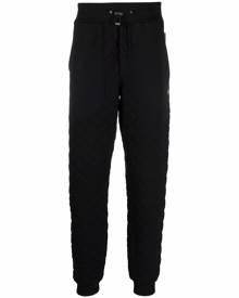 Philipp Plein logo-patch quilted track pants - Black
