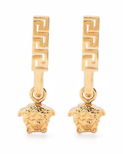 Versace Gold V Stud Earrings Versace