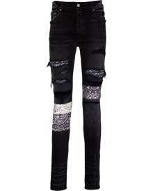 AMIRI bandana-print skinny jeans - Black