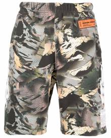 Heron Preston camouflage-print track shorts - Green