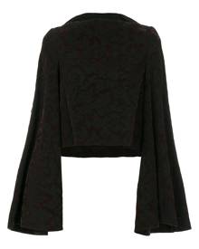Comme Des Garçons Pre-Owned 1990 flocked wide-sleeve jumper - Brown