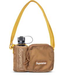 Supreme logo-patch side bag - Brown