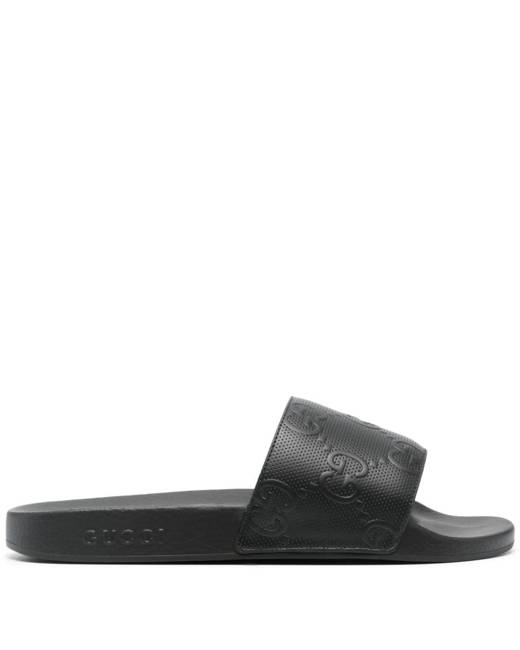 men's black gucci sandals