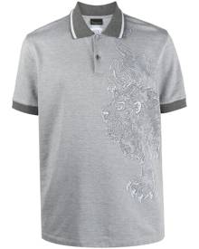 Billionaire lion-print polo shirt - Grey
