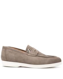Casadei logo-plaque 20mm loafers - Grey