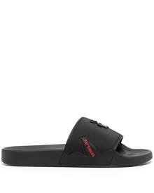 Raf Simons Astra logo-plaque slides - Black