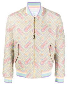 Casablanca logo-jacquard bomber jacket - Yellow