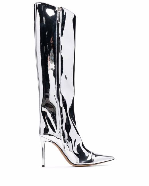 silver high boots