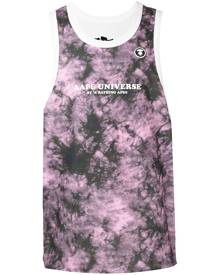 AAPE BY *A BATHING APE® tie-dye logo-motif vest - Pink