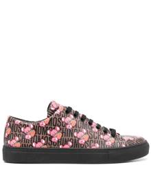 Moschino logo-print low-top sneakers - Brown