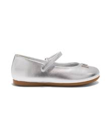 Dolce & Gabbana Kids DG crystal-embellished ballerina shoes - Silver
