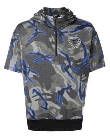 AAPE BY *A BATHING APE® chest logo-print detail hoodie - Grey
