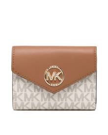 Michael Kors Greenwich logo-print leather cardholder - Brown Michael Kors Greenwich logo-print leather cardholder - Brown