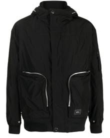 Karl Lagerfeld zip-detail hooded jacket - Black