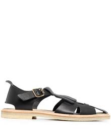 Henrik Vibskov fringe-trim caged sandals - Black