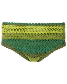 Amir Slama crochet-knit swimming trunks - Green