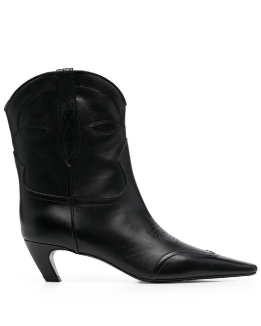 ankle black cowboy boots