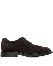 Hogan lace-up suede brogues - Brown