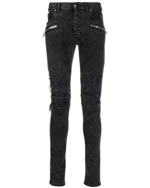 Dark balmain discount skinny jeans mens