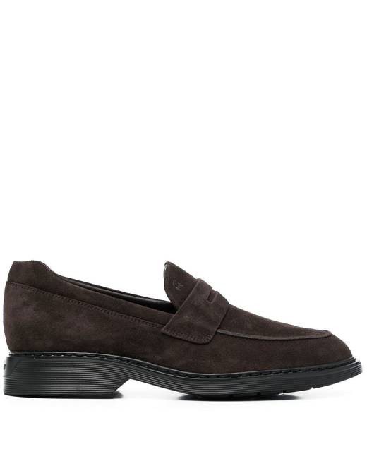 Mens Slip-on shoes Hogan Slip-on shoes Hogan Leather Loafers H629 in Black Blue for Men 