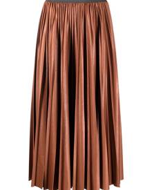Fabiana Filippi pleated midi skirt - Brown