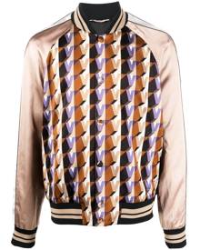 Valentino Garavani geometric-print bomber jacket - Neutrals