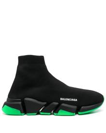 Balenciaga Speed 2.0 Men's Black/White/Red Sock Sneakers New