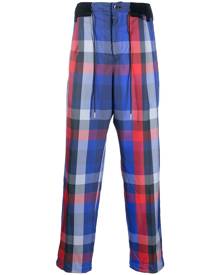 sacai checked straight-leg trousers - Blue