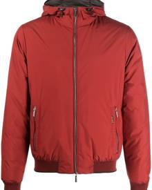 Moorer zipped hooded jacket - Red