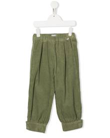 Il Gufo button-cuff corduroy trousers - Green