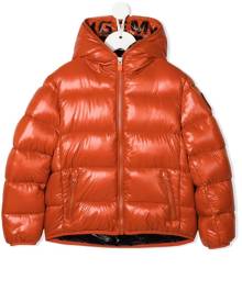 Save The Duck Kids hooded zipped-up padded jacket - Orange