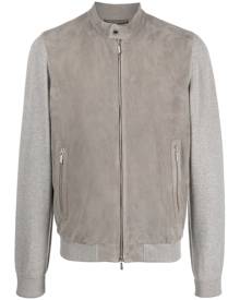 Moorer Mendini-URP suede bomber jacket - Grey