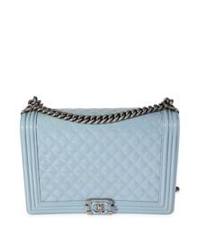 CHANEL Pre-Owned large Boy shoulder bag - Blue