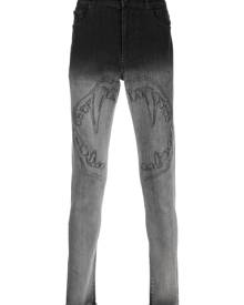 Haculla fang lips-print skinny jeans - Black