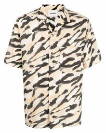 Nanushka animal-print organic-cotton shirt - Neutrals