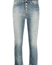 DONDUP distressed cropped slim-cut jeans - Blue